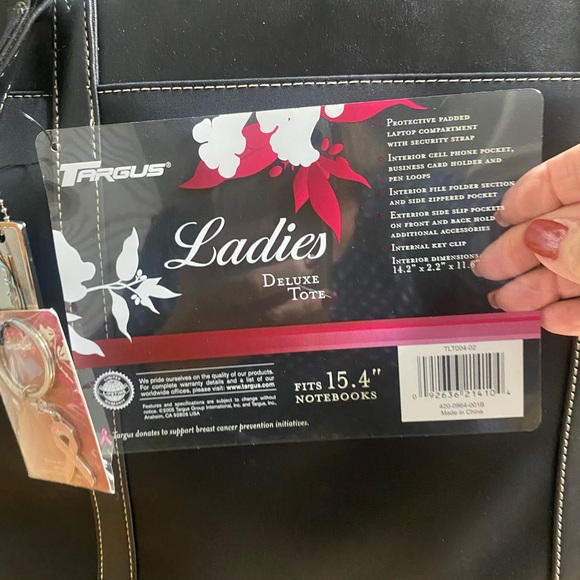 Targus Deluxe Black Tote - Brand New - Beautiful - Picture 5 of 5